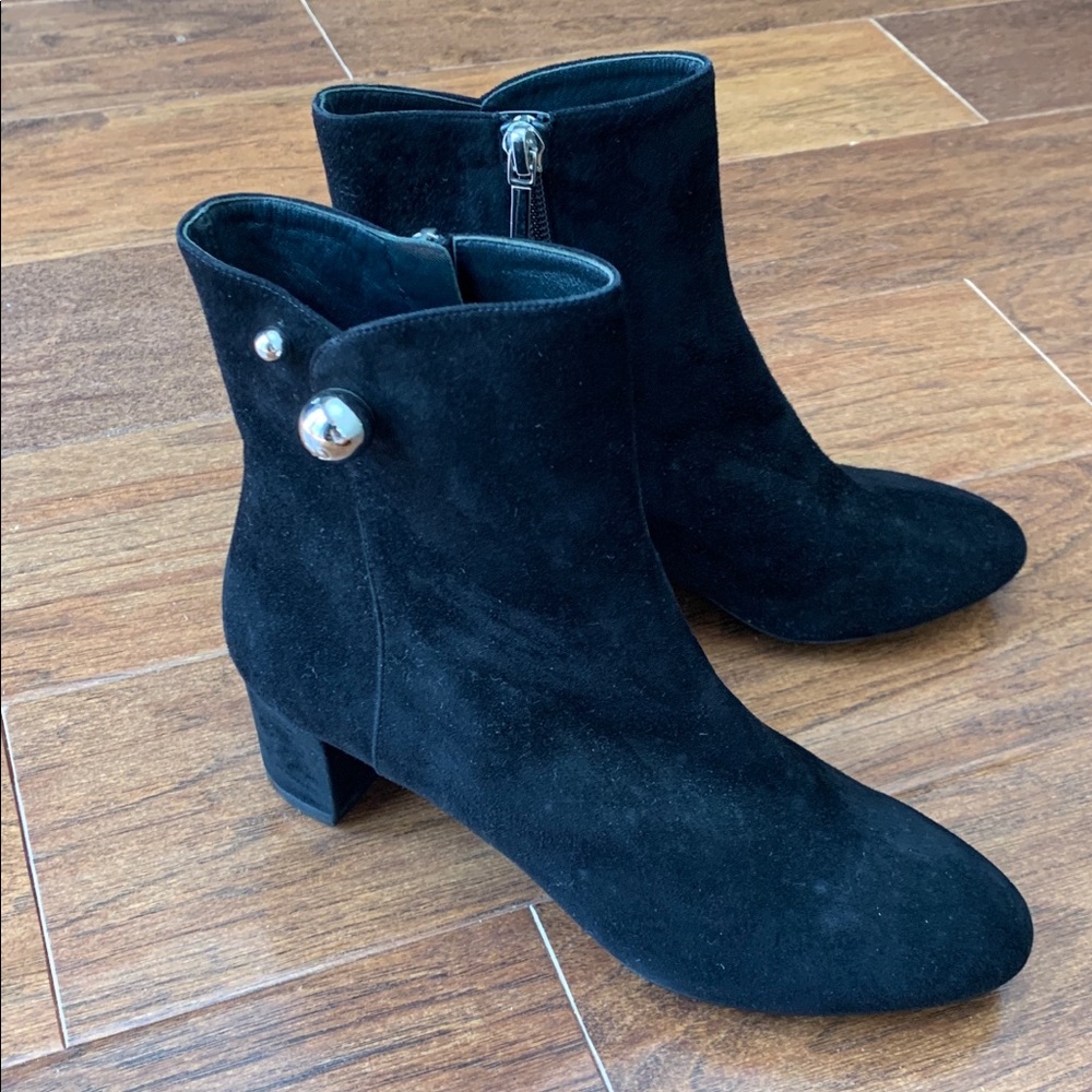 Christian Dior Black Charms Suede Ankle Boots/Booties 36